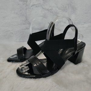 Anne Klein Women's Ressa Heeled Sandal Black Size 8.5 US